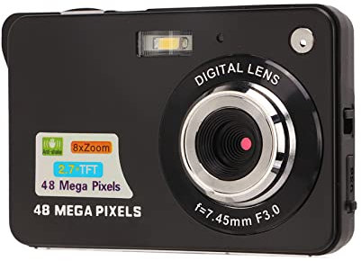 Cámara Digital Zunate 4K 48MP 8x Zoom, Portátil y Ligera, con Luz de Relleno Incorporada, LCD de 2.7 Pulgadas, para Adolescentes y Estudio