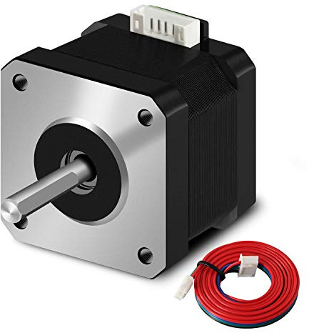 SIMAX3D Nema 17 Schrittmotor 42-40 Pancake (1 Stück/Pack) 1,5 A-3,3 V 2 Phasen 4 Drähte 1,8 Grad mit 1 Meter Kabel für Creality CR-10 10S Ender 3 3D-Drucker/CNC-Extruder und Y-Achse