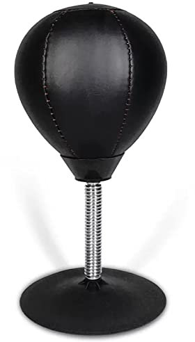 Punchingball Speedball Tisch-Boxsäcke für Kleinkinder Erwachsene, Freistehender Speed-Boxball für Stressabbau/Körperformung, Schwarz