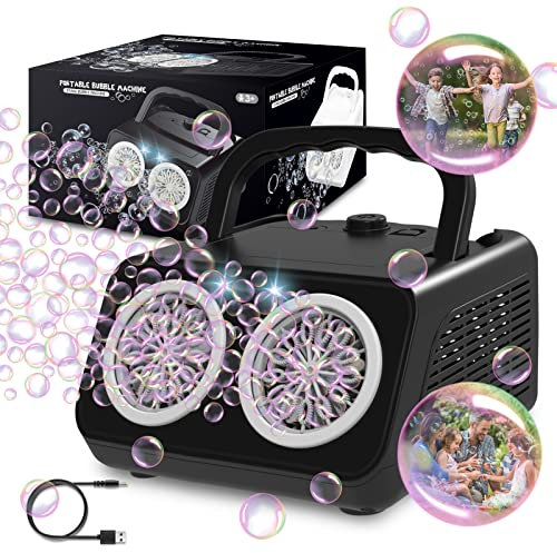 PANAMALAR PANACARE 2.0 Automatisk såpbubbelmaskin, bärbar professionell bubbelmaskin, 20 000 bubblor/minut med såpbubbelvatten/26 hål, barngåva för barn/bröllop/födelsedag/scen/fest