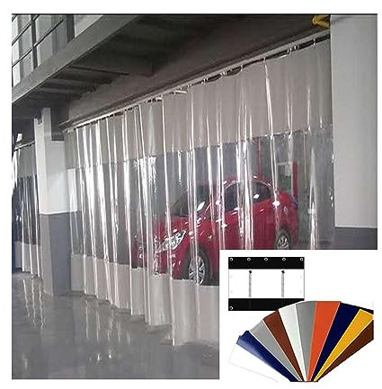 Outdoor Vorhang mit Reißverschluss，Pergola-Pavillon-Veranda-Garten-Terrassenplanen-Seitenwände, grau transparente Spleißplanen-Abdeckfolie, for Pergola-Veranda-Terrasse ( Size : H2.4xW5.5m/H7.8xW18ft