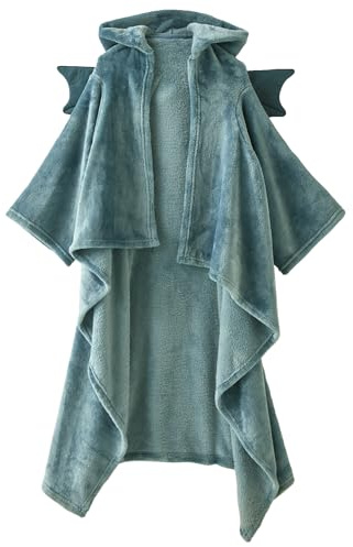 Vertbaudet Kinder & Eltern Decke mit Ärmeln aqua/drache 140/152