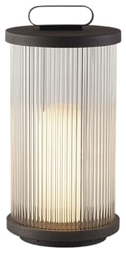 Modern Outdoor Pillar Lamp Cylindrical Landscape Floor Lamp Outdoor Waterproof Column Head Light Stainless Steel Glass Path Lamps Garden Lawn Bollard Lights Patio Driveway Sidewalk Night Lighting Fixt