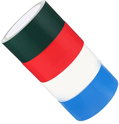 ULTECHNOVO 4 Rollen Wasserdichtes Gewebeband schwarzes Versandklebeband Klebeband schwere Teppichband teppichklebeband starkes Klebeband Klebebänder einseitig -Rolle Pipeline
