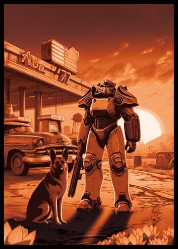 MTG Kartenhüllen, 100 Karat (Fallout Sunset), matte Kunstkartenhüllen, matte Rückseite und glänzende Vorderseite, 66 x 92 mm