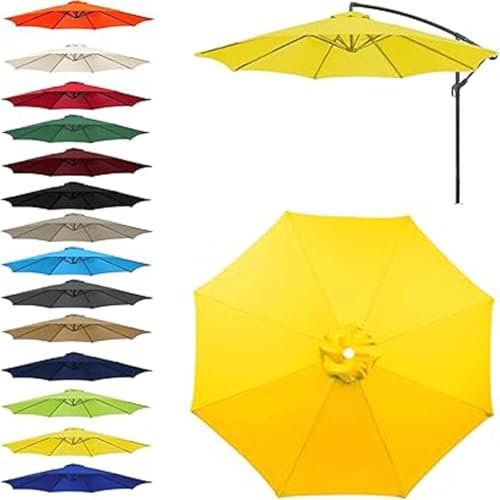 SDNAM Sonnenschirm Ersatzbezug 3m 6 Streben Ampelschirm Bezug Wasserdicht Schirmbezug Sonnenschirm Ersatzteile für Balkon Garten Pool und Strand(G4,2.5m/6ribs)