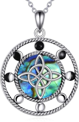 YFN Collana con nodo di strega, in argento Sterling, per donna, Argento sterling, Nessuna pietra preziosa