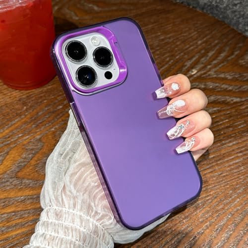 ADKOT Luxuriöse, transparente, Matte Hülle in Laser-Metallic-Aurora-Farbe für iPhone 11 12 13 14 Pro Max 14 Plus, PR, für iPhone 11