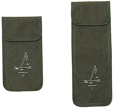 HONMEET Camping Tent Pegs Storage Bag 2pcs Small and Large Multi-functional Tent Peg Container Outdoor Camping Tool Pouch Essential for Hiking and Trekking