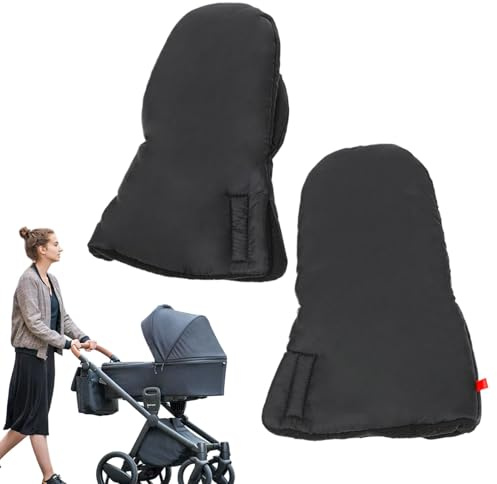 Guanti per passeggino, scaldamani invernali pieghevoli, accessori per passeggino, guanti invernali regolabili per genitori e caregiver in caso di freddo, antigelo, e neve