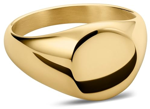 Lucleon by Trendhim Ring Herren | Mason Siegelring aus Edelstahl mit polierter Oberfläche | Dänisches Design | Eleganter Männerschmuck für Alltag & Anlass