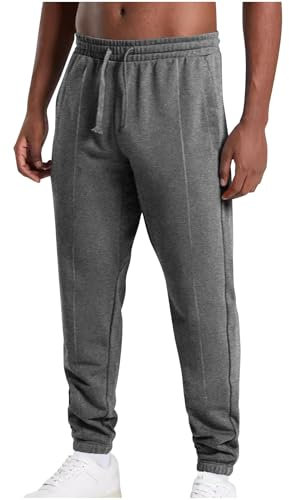 Generisch Herren Jogginghose mit Bündchen Trainingshose mit elastischem Bund und Kordelzug Männer Weiche und Bequeme Freizeithose Sporthose Herren Lässiges Outdoorhose für Sport, Fitness und Alltag