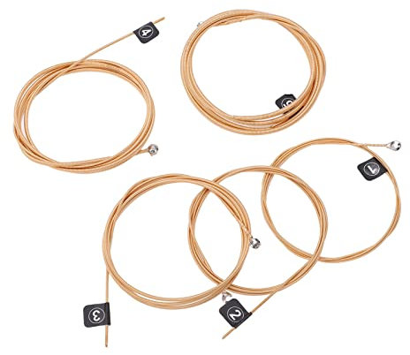 Qukaim 5 Saiten Bass Saiten 5 Saiten Bassgitarre Saiten Ersatz Metall Bass Saiten Profionale Qualität Geeignet für Musikinstrumente Akkories