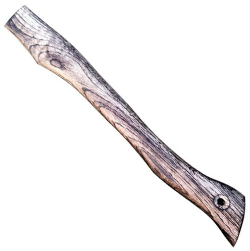 Dorccsi Axe Handle, Wood 17in Length Hatchet Handle with Wedge Retro Textured Hatchet Replacement Smooth Shock Resistant Axe Handles Replacement