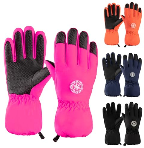 Comfoex Kids Winter Gloves Thick Soft Warm Cold Weather Waterproof Windproof Children Ski Gloves 7-14 Years Boys Girls