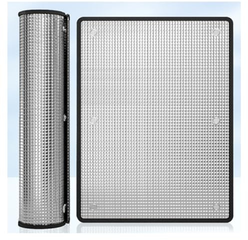 WXGZSKLV 8mm Doppelte Aluminiumfolie Isolierfolie Fensterfolien, UV-Schutz Sonnenschutz Folie Fenster Innen oder Außen, Sichtschutzfolie Für Glasfenster, Reflektierende Wärmeschutzfolie(75cm x 120cm)