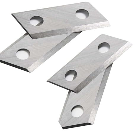 Cosyhat 4pcs/Set 60mm*30mm*3mm Garden Shredder Blades 65Mn Steel Wood Chipper Knives with Screws
