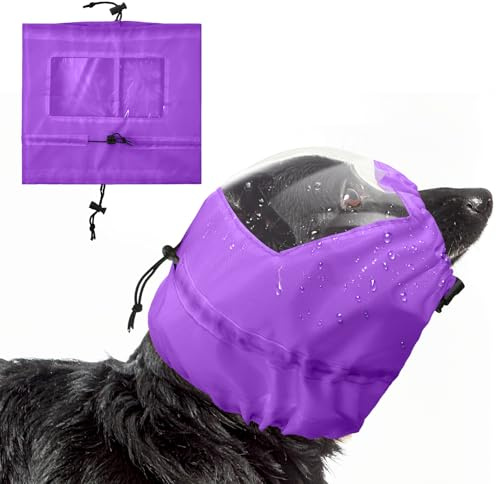 Wasserdichte verstellbare Hunde-Duschhaube mit transparentem Schallwand, wasserdichte Hundeohrabdeckungen für Bad, Haustieraugen-Ohrenschutz, Duschhaube beim Baden, Fellpflege, Schwimmen, im Freien