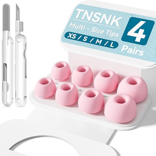 TNSNK Embouts de Remplacement pour AirPods Pro 2nd/1st, Rose - (XS/S/M/L)