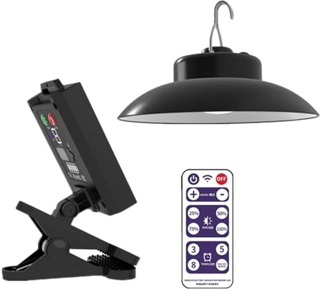 Parasol Lighting - Patio Umbrella Lights | Waterproof Solar-Powered Outdoor Lights with Clip | Rechargeable LED Lighting for Garden, Beach Tents, Camping, Patio, and Outdoor Parties | Easy Installati