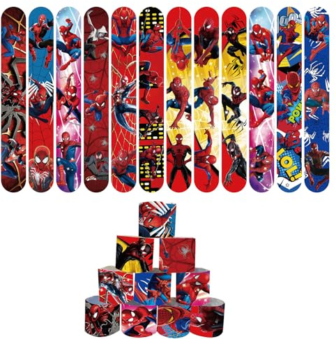 MIZT 24 braccialetti a scatto, braccialetti per sacchetti regalo di festa per bambini, braccialetti a scatto per polso per bambini e ragazze, bomboniere per compleanno e Natale multicolore