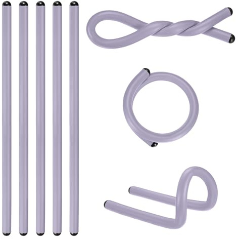 M METERXITY 8-Pack Twist Rubber Ties 17in, Purple