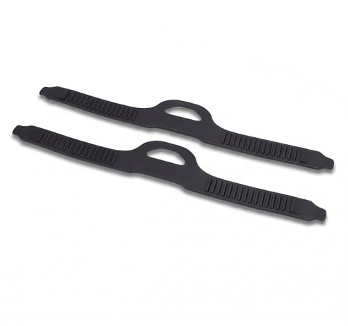 Sxhlseller Reemplazo de Correas de Aleta, Correa de Aletas de Buceo TPR Ajustable para Natación, Buceo con Esnórquel, Compatible con la Mayoría de Aletas de , Paquete de 2 (S M)