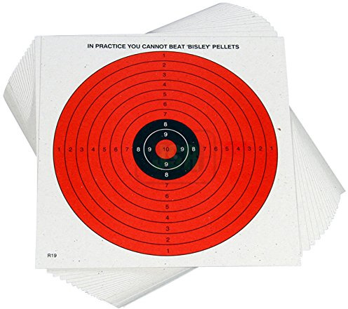 Bisley 14cm x 14cm Day Glo Airgun Card Targets - Approx. 50 Pack Of Thick Card Targets For Air Pistol And Air Rifle Target Shooting, Practice & Plinking