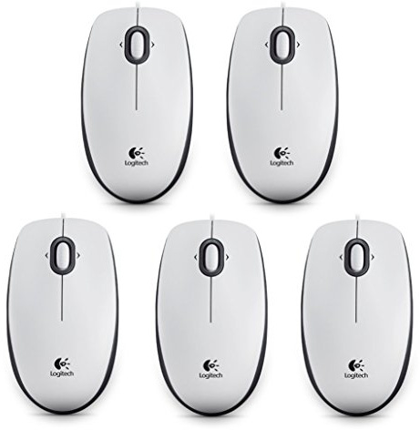 Logitech B100 Optical Business Mouse | weiß 5er Packung