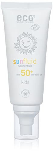 eco cosmetics Kids Sunspray LSF50+, wasserfest, vegan, ohne Mikroplastik, Naturkosmetik für Gesicht und Körper, 1 x 100 ml