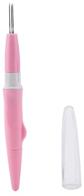 Filzen Nadel Stickerei Punch Pen mit 3 feinen Nadeln Set Werkzeug Wolle Filzen Supplies DIY Crafting(Pink)