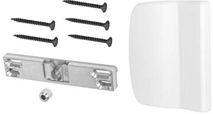 ADGO Poignée Main Courante Loquet de Balcon pour Portes de Balcon Terrasse, Poignée de Fumeur pour Balcon Terrasse pour Fermeture de Ferme-porte de Fenêtre, Résistant aux UV, ASA Blanc, 1 pièce