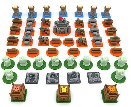 BG Expansions Root Enhancement Base Pack, 51-teiliges 3D-Upgrade-Kit | Ersatzkomponenten, Root Brettspiel-Zubehör, Gebäude & Fraktionsmarker, Spielsteine für den Spieltisch