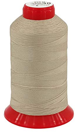 fuwi Jeansgarn J80 Stapelgarn Nr. 80, 1700 Meter - Nähgarn für die Haushaltsnähmaschine, matte Denim-Optik 0424 - Beige