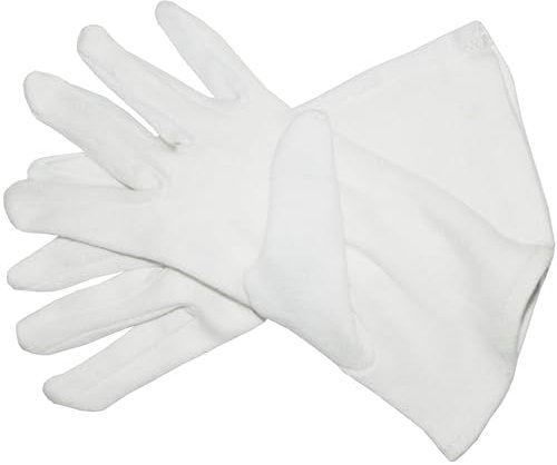 Baumwoll Handschuh weiß (Paar) Größe L (9), Länge 25 cm