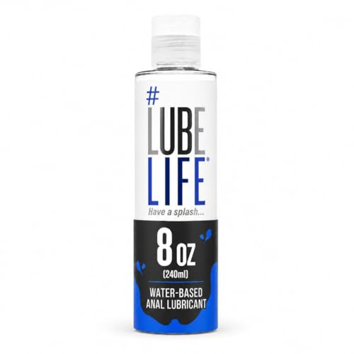 LUBELIFE Water-Based Anal Lube for Men, Women & Couples – Personal Lubricant Safe for Ingestion, Toy & Condom Compatible, Water Based Lubricant Gel for Privacy & Intimacy (8 Fl Oz)