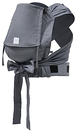 Stokke Limas Carrier, Slate Melange - 2023 Version (OCS) - Newborn Half-Buckle Baby Carrier - Three Carrying Options - Safe from Birth & Up to 15 kg (33 lbs)
