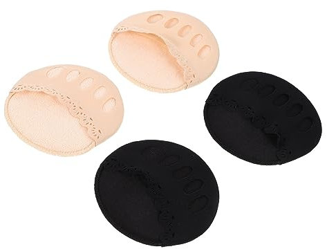 FOMIYES 4paare Damen Halbsocken Sommer Rutschfeste Vorfußsocken Atmungsaktive Finger-socken Unsichtbare Socken Für High Heels Für Pantoletten Und Warme Tage