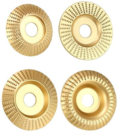QWORK® 4 pezzi Mola per legno, disco abrasivo in legno, diametro interno 22,2 mm per smerigliatrici angolari
