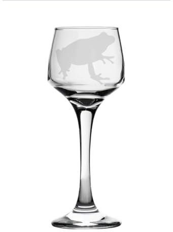 Frog Engraved Sherry Glass, Animal Gift for Women, Gift for Men