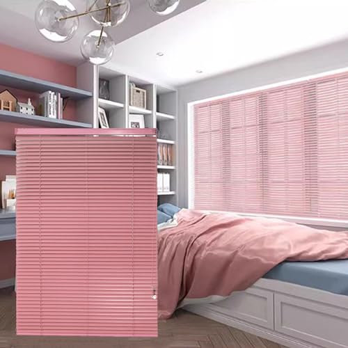 ZHUOZ1T Aluminium Jalousie,Alu-Jalousie in Rosa,Wasserdicht Verdunklung Lamellen Vorhang,Sonnenschutz Sichtschutz,für Schlafzimmer/Küche/Bad,Mit Zubehör,Anpassbar,Breite x Höhe (120x160cm)