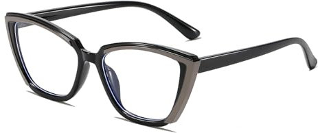 LJCZKA Occhiali a luce blu per uomo donna,Moda Gatto Montatura Occhiali da Anti Filtro Luce Blu per PC Gaming Reading Computer