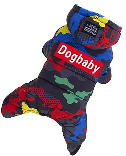 Happyyami pet Winter Daunenjacke Wintermantel für Hunde Hundemäntel für kleine Hunde Schneeanzug Camouflage-Hoodie Weste Mantel Hundekleid Haustierkleidung Pommern Jacke mit Hut