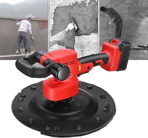Generico Levigatrice per Pareti A Cazzuola Elettrica Lisciatrice per Superfici di Pareti in Cemento Portatile Durevole Frattazzo Elettrico per Malta Cementizia per Intonaco,A,1battery