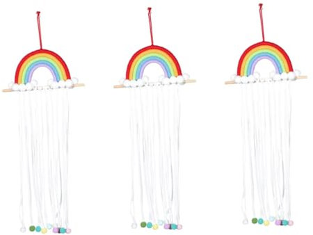 JOINPAYA 3stücke Rainbow Haarspangen Organizer Für Mädchen Bunte Wandhalterung Für Haarschmuck Kopfband Und Haarclip Aufbewahrung Kinderzimmer Deko