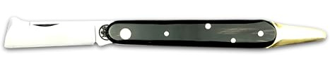DUE BUOI 202C SP OT Coltello da Innesto Professionale Alberi da Frutto e Giardinaggio Manico in Corno e Lama in Acciaio al Carbonio Böhler K720