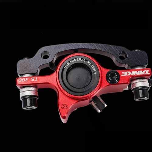 Ensemble de frein à disque hydraulique pour vélo électrique avec levier de frein de coupe, compatible avec ROTOR 160 mm, système de freinage avant et arrière PM de 160 mm, rouge