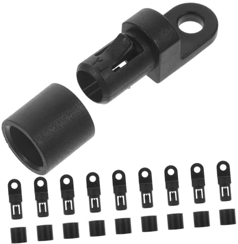 ifundom 10pcs Elastic Cord Terminal Ends with Nylon Hooks for Kayak Boat Canoe Bungee Rope Replacement Water-resistant Strapping Accessories for Deck Kits and Cargo Nets