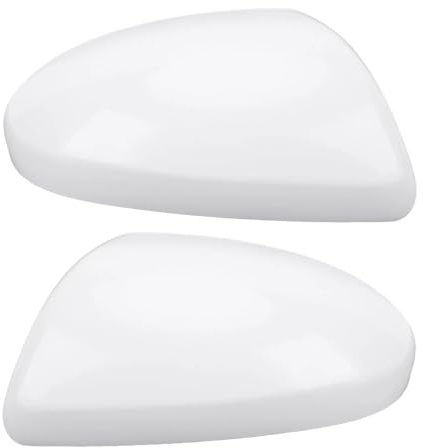 1 tapa de espejo retrovisor lateral izquierdo/derecho, color blanco, elegante, para Mazda 2, 3 y 6
