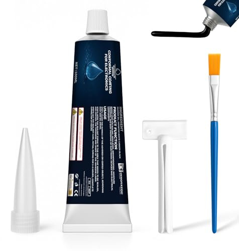 INNOVAYOU 100ml Noir Gel Isolant Electrique, Mastic AdhéSif Silicone, ImperméAble Haute Fluidité Isolant Transparent, Pour Circuits ImpriméS, Lampes Led, Cartes Commande D'Appareils ÉLectroméNagers